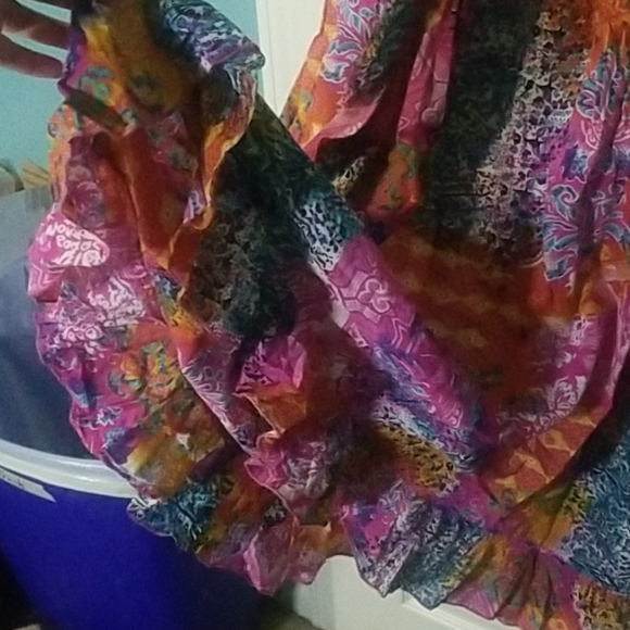 Colorful rainbow boho maxi dress - Picture 6 of 6